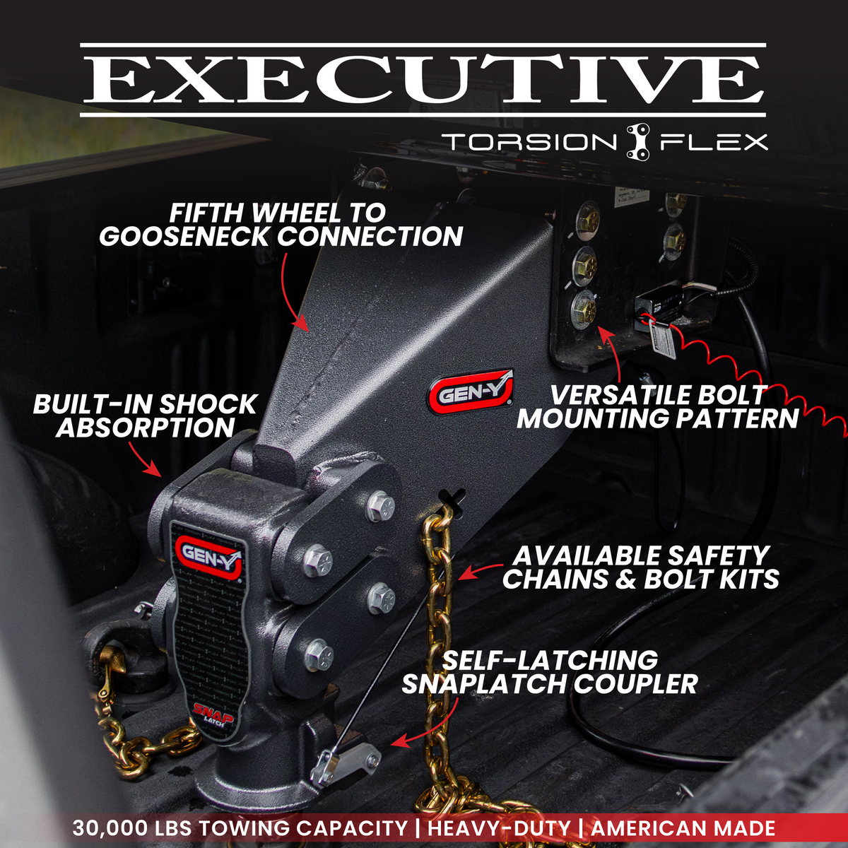 Gen-Y Hitch EXECUTIVE Fifth Wheel-to-Gooseneck (Torsion-Flex) Pin Box - image 6