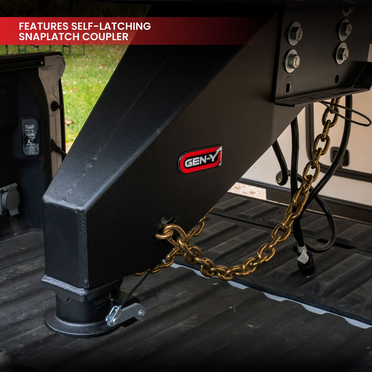 Gen-Y Hitch NOMAD Fifth Wheel-to-Gooseneck Static Pin Box with SnapLatch Coupler - image 4