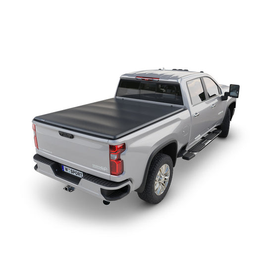 Worksport Vinyl Tri-Fold Tonneau Cover SC3 8' Fits 2019-23 Chevrolet Silverado/GMC Sierra 1500 w/o Side Storage Box Long Bed