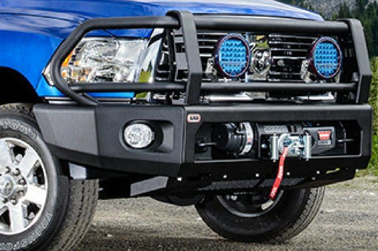 ARB Deluxe Modular Bar Front Bumper for Truck – Fits 2010-2018 Ram 2500 / 3500 – Black Steel, With Grille Guard, Winch & D-Ring Mounts (1PC)
