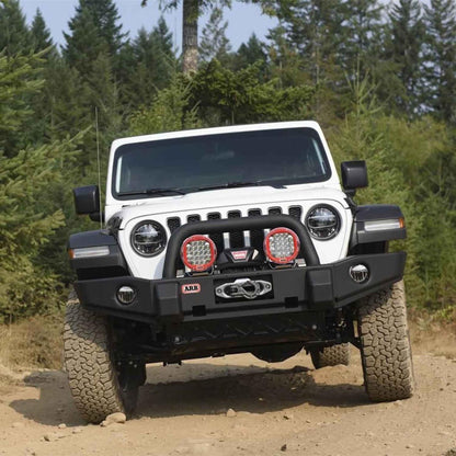 ARB Stubby Bar Front Bumper for SUV – Fits 2018-2025 Jeep Wrangler JL / 2020-2025 Gladiator JT – Black Steel, With Grille Guard, Winch & D-Ring Mounts (1PC)