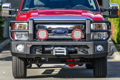 ARB Deluxe Modular Bar Front Bumper for Truck – Fits 2011-2016 Ford F-250 / F-350 / F-450 Super Duty – Black Steel, With Grille Guard & Winch Mount (1PC)