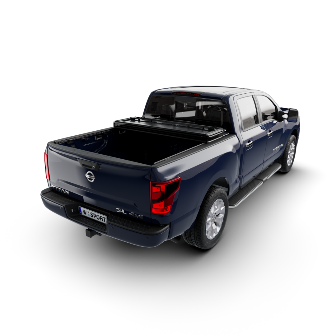 Worksport AL4 Hard Aluminum Full Bed Access Tonneau Cover for 2016–2023 Nissan Titan w/Utility Brackets – 5'6" Short Bed (Without Utility Track)