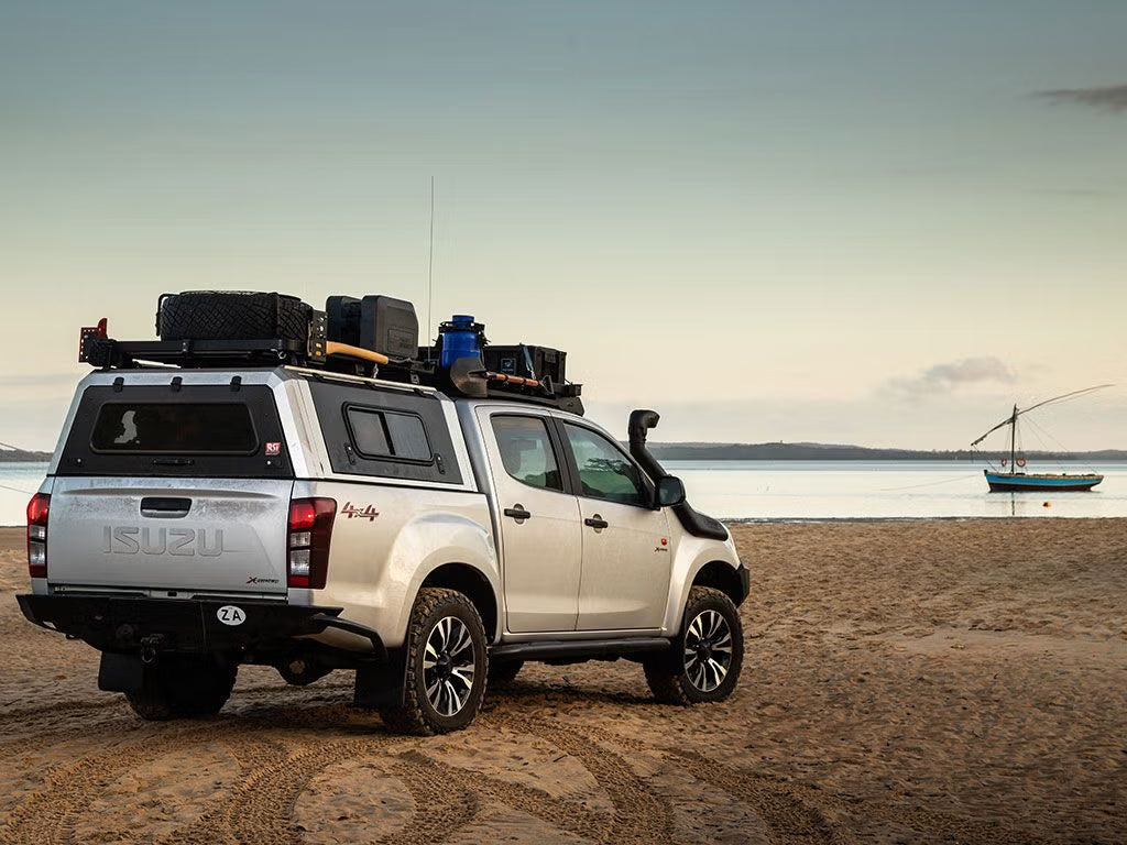 Front Runner Slimline II Rack Kit for Truck Canopy or Trailer – Tall, 1425(W) x 2166(L), Black Aluminum