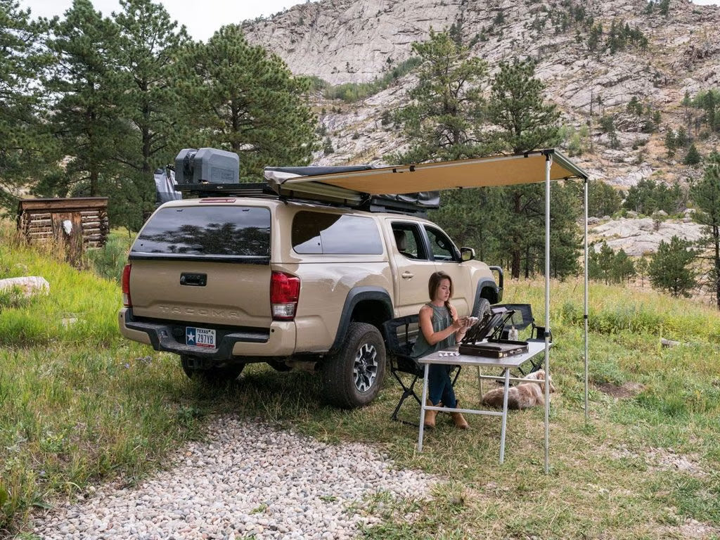 Front Runner Slimline II Rack Kit for Truck Canopy or Trailer – Tall Design, 1475(W) x 1560(L), Black Aluminum