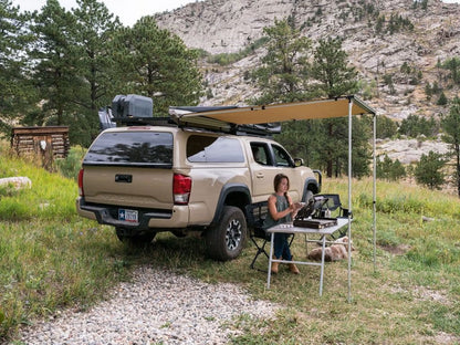 Front Runner Slimline II Rack Kit for Truck Canopy or Trailer – Tall Design, 1475(W) x 2166(L), Black Aluminum