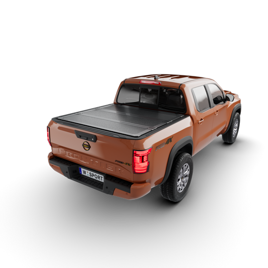 Worksport AL4 Hard Aluminum Full Bed Access Tonneau Cover for 2022–2024 Nissan Frontier w/Utility Brackets – 5' Short Bed