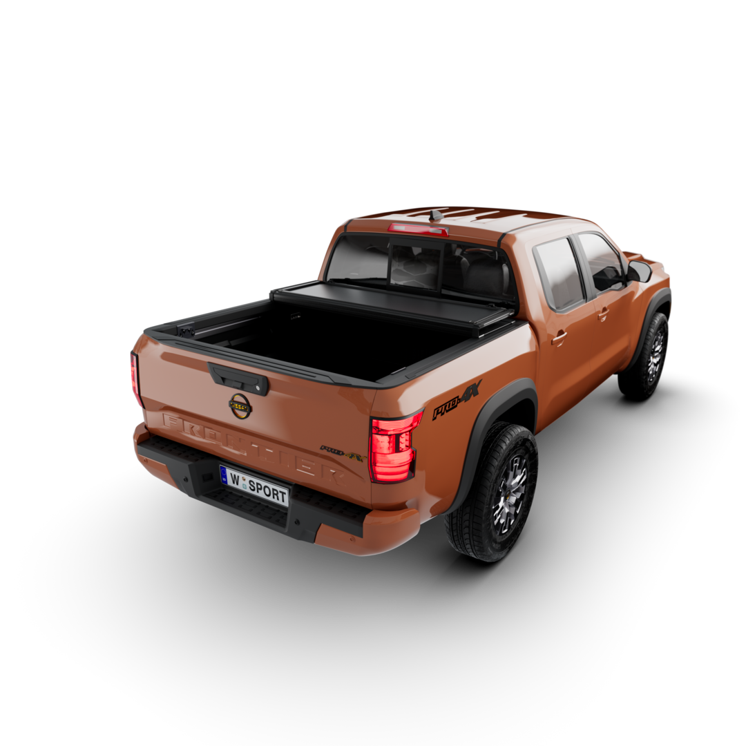 Worksport AL3 Full Bed Access Aluminum Tri-Fold Tonneau Cover – Fits 2022–2024 Nissan Frontier  5' Bed w/ Utility Brackets