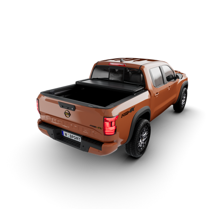 Worksport AL3 Full Bed Access Aluminum Tri-Fold Tonneau Cover – Fits 2022–2024 Nissan Frontier  5' Bed w/ Utility Brackets