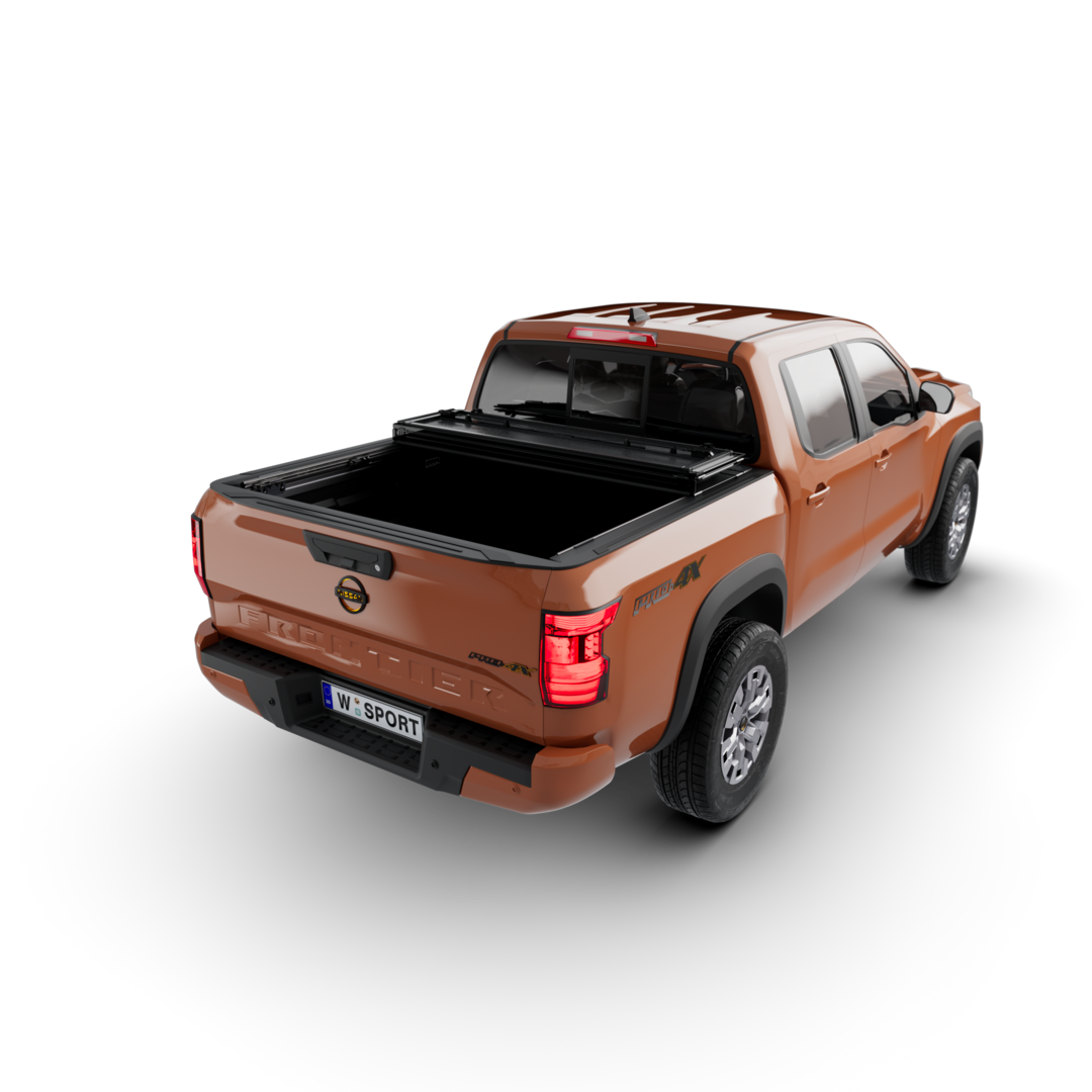 Worksport AL4 Hard Aluminum Full Bed Access Tonneau Cover for 2022–2024 Nissan Frontier w/Utility Brackets – 5' Short Bed