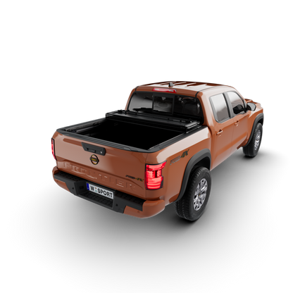 Worksport AL4 Hard Aluminum Full Bed Access Tonneau Cover for 2022–2024 Nissan Frontier w/Utility Brackets – 5' Short Bed
