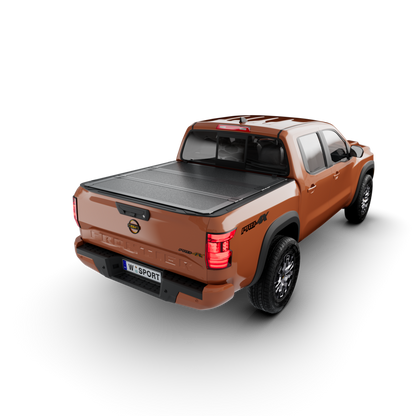 Worksport AL3 Full Bed Access Aluminum Tri-Fold Tonneau Cover – Fits 2022–2024 Nissan Frontier  5' Bed w/ Utility Brackets