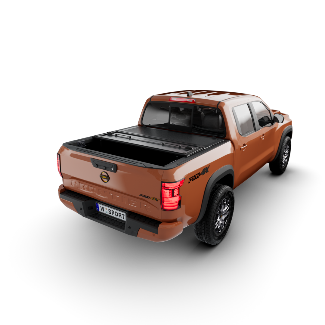 Worksport AL3 Full Bed Access Aluminum Tri-Fold Tonneau Cover – Fits 2022–2024 Nissan Frontier  5' Bed w/ Utility Brackets