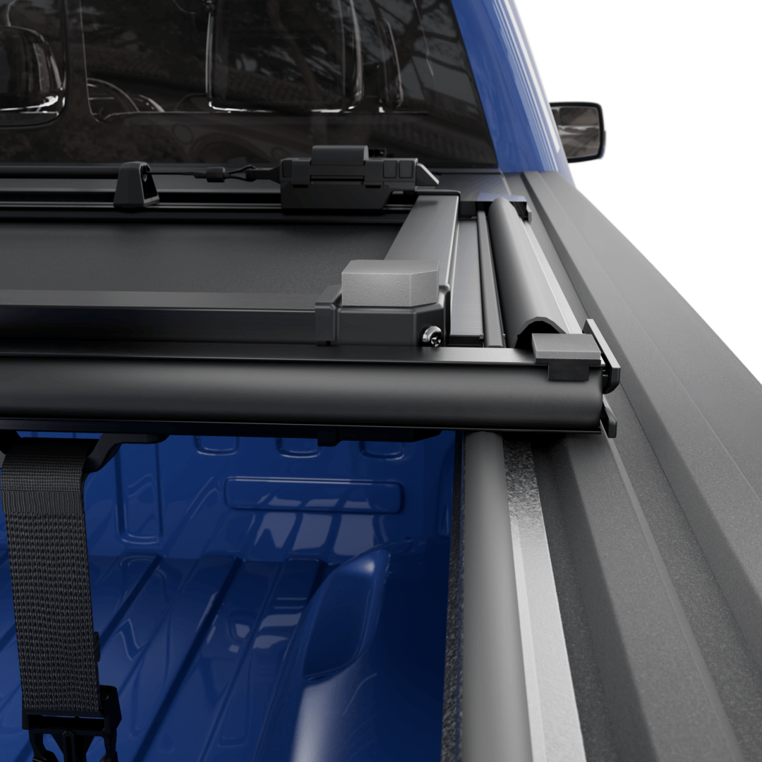 hard aluminum tonneau cover for Chevrolet Colorado installed on truck bed