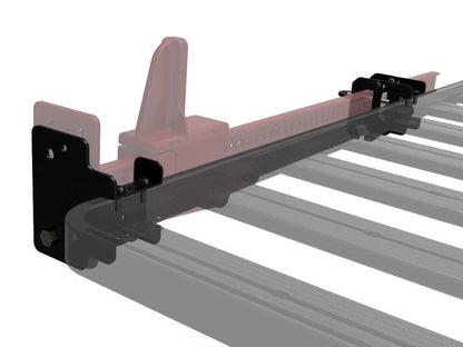 Front Runner Hi-Lift Jack Bracket for Roof Rack – Fits All Hi-Lift Jack Sizes – Black Steel, Lockable, Weather-Resistant Design (1 Set)