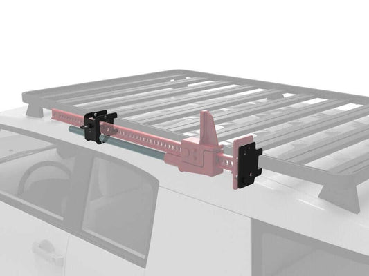 Front Runner Hi-Lift Jack Bracket for Roof Rack – Fits All Hi-Lift Jack Sizes – Black Steel, Lockable, Weather-Resistant Design (1 Set)