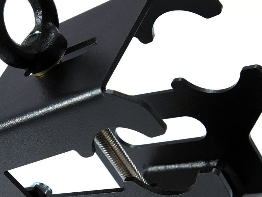Front Runner Hi-Lift Jack Bracket for Roof Rack – Fits All Hi-Lift Jack Sizes – Black Steel, Lockable, Weather-Resistant Design (1 Set)