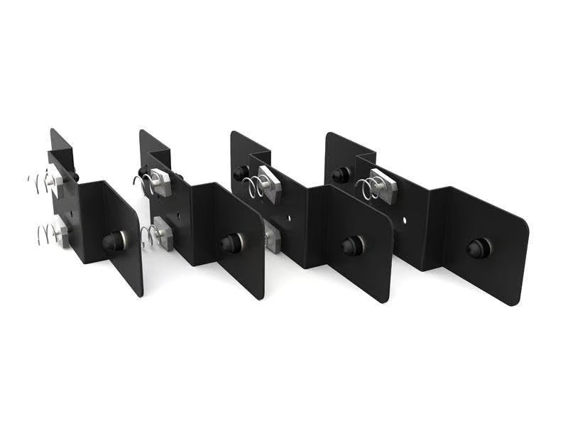 Front Runner Rack Adaptor Plates for Thule Slotted Load Bars – Fits Slimline II Roof Rack – Black Steel, 290(L) x 74(W), Mounting Kit (1 Set)
