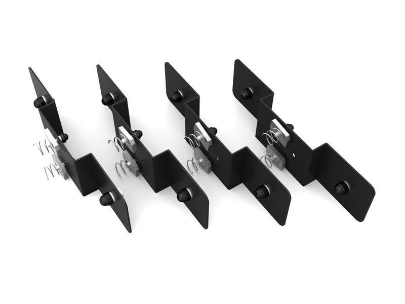 Front Runner Rack Adaptor Plates for Thule Slotted Load Bars – Fits Slimline II Roof Rack – Black Steel, 290(L) x 74(W), Mounting Kit (1 Set)