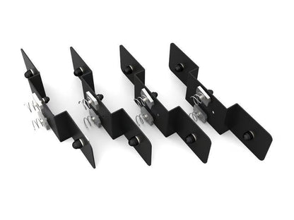 Front Runner Rack Adaptor Plates for Thule Slotted Load Bars – Fits Slimline II Roof Rack – Black Steel, 290(L) x 74(W), Mounting Kit (1 Set)