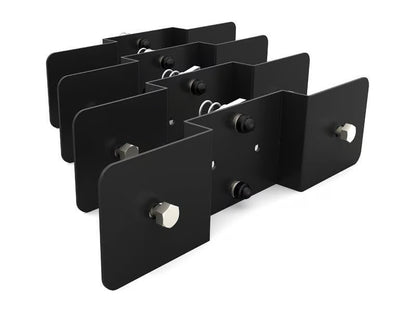 Front Runner Rack Adaptor Plates for Thule Slotted Load Bars – Fits Slimline II Roof Rack – Black Steel, 290(L) x 74(W), Mounting Kit (1 Set)