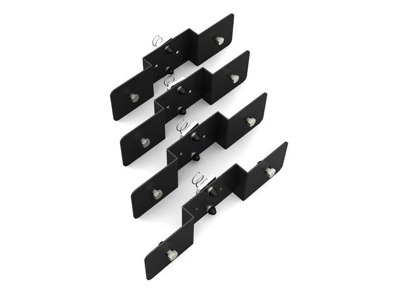 Front Runner Rack Adaptor Plates for Thule Slotted Load Bars – Fits Slimline II Roof Rack – Black Steel, 290(L) x 74(W), Mounting Kit (1 Set)