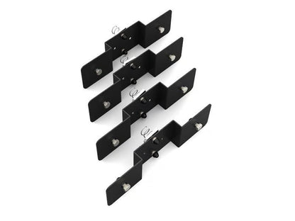 Front Runner Rack Adaptor Plates for Thule Slotted Load Bars – Fits Slimline II Roof Rack – Black Steel, 290(L) x 74(W), Mounting Kit (1 Set)