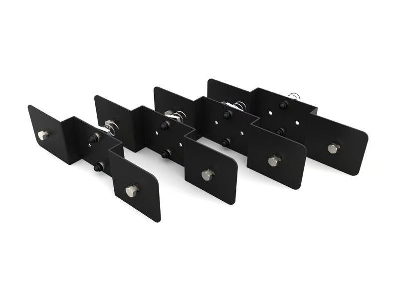 Front Runner Rack Adaptor Plates for Thule Slotted Load Bars – Fits Slimline II Roof Rack – Black Steel, 290(L) x 74(W), Mounting Kit (1 Set)