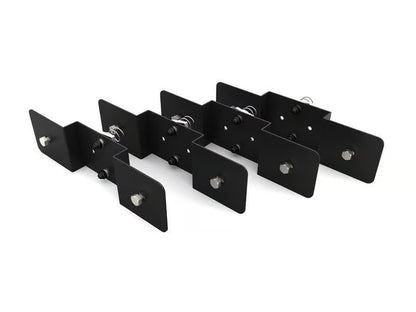 Front Runner Rack Adaptor Plates for Thule Slotted Load Bars – Fits Slimline II Roof Rack – Black Steel, 290(L) x 74(W), Mounting Kit (1 Set)