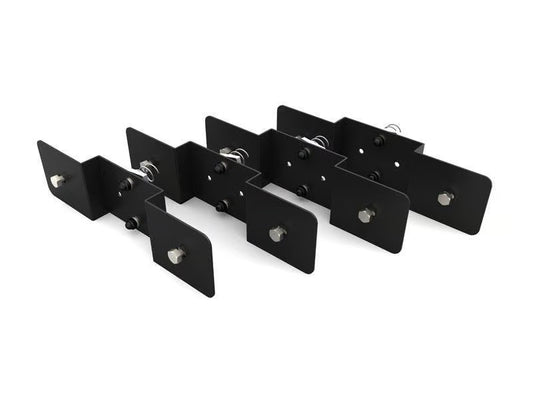 Front Runner Rack Adaptor Plates for Thule Slotted Load Bars – Fits Slimline II Roof Rack – Black Steel, 290(L) x 74(W), Mounting Kit (1 Set)