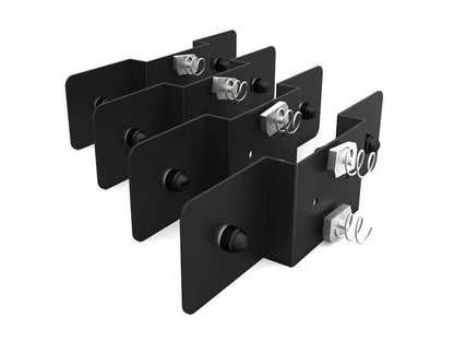Front Runner Rack Adaptor Plates for Thule Slotted Load Bars – Fits Slimline II Roof Rack – Black Steel, 290(L) x 74(W), Mounting Kit (1 Set)