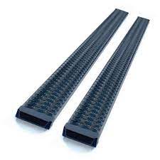 TrailFX Grated Side Step Running Board for Pickup Trucks - Fits 1999-03 F-250/F-350 1999-16, F-450 1999-01, F-550 (Black)
