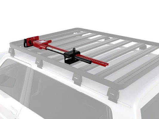 Front Runner Hi-Lift Jack Bracket / Top Mount for Roof Rack – Black Steel, Weather-Resistant, Fits All Hi-Lift Jack Sizes (1 Set)