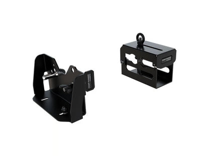 Front Runner Hi-Lift Jack Bracket / Top Mount for Roof Rack – Black Steel, Weather-Resistant, Fits All Hi-Lift Jack Sizes (1 Set)