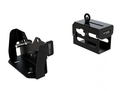 Front Runner Hi-Lift Jack Bracket / Top Mount for Roof Rack – Black Steel, Weather-Resistant, Fits All Hi-Lift Jack Sizes (1 Set)