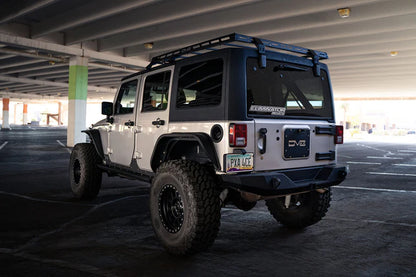 DV8 Offroad Roof Rack for Jeep Wrangler JK Half-Length Fits 2007-2018 Models