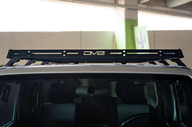 DV8 Offroad Black Steel Roof Rack 300 lb Capacity Bolt-On Gutter Rail Mount