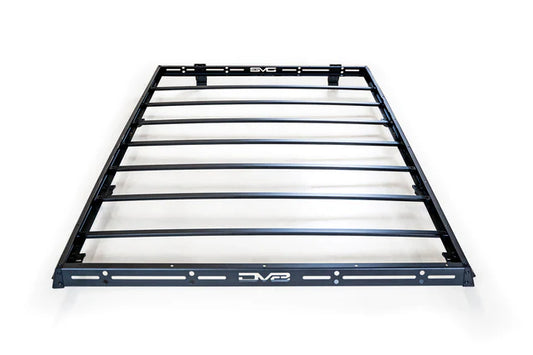 DV8 Offroad Black Steel Roof Rack 300 lb Capacity Bolt-On Gutter Rail Mount