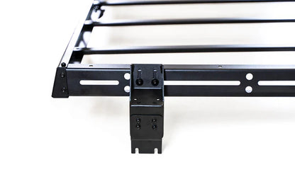 DV8 Offroad Black Steel Roof Rack 300 lb Capacity Bolt-On Gutter Rail Mount