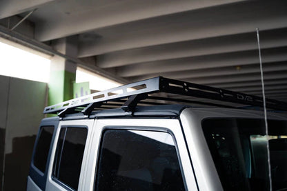 DV8 Offroad Black Steel Roof Rack 300 lb Capacity Bolt-On Gutter Rail Mount