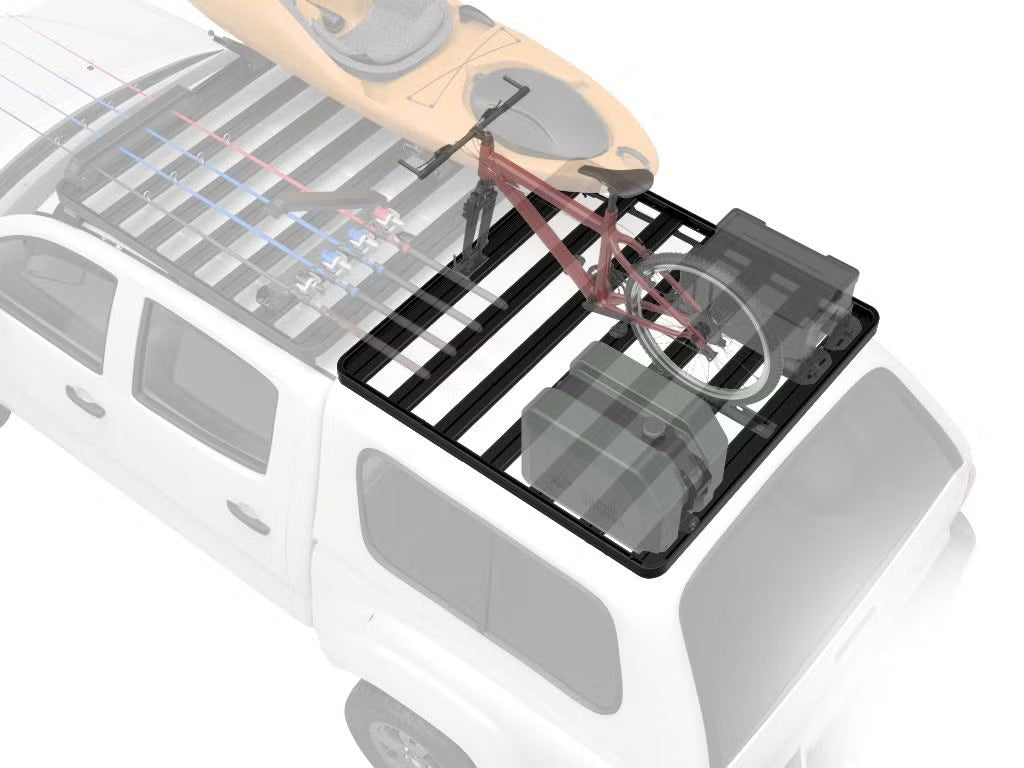 Front Runner Slimline II Rack Kit for Truck Canopy or Trailer – Tall Design, 1475(W) x 1560(L), Black Aluminum