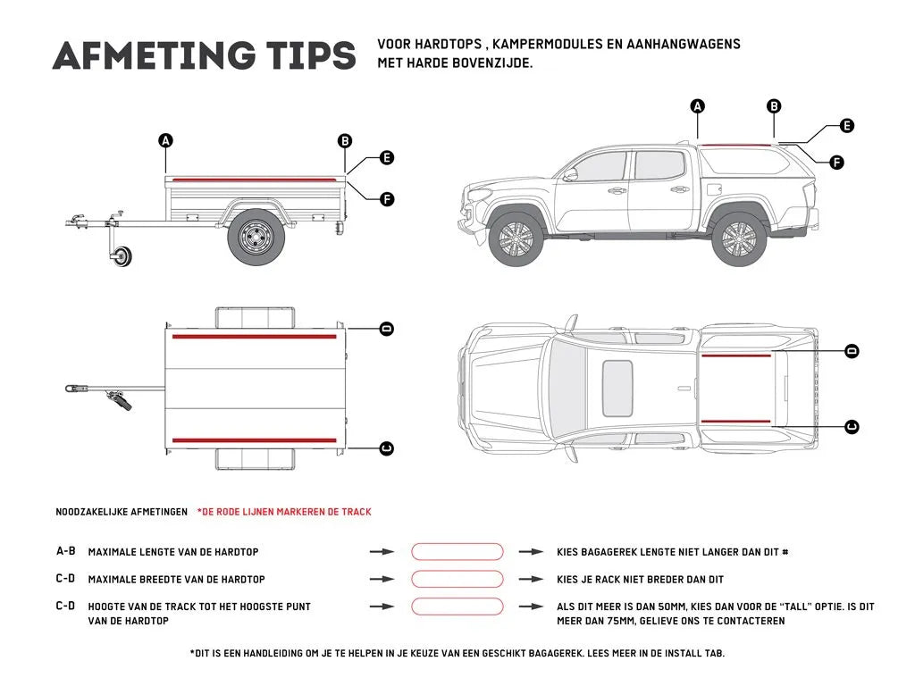 Front Runner Slimline II Pickup Truck Rack 1345mm(W) X 954mm(L) Fits Pickup Truck Canopy or Trailer