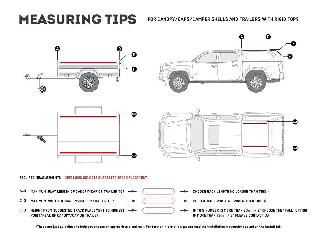Front Runner Slimline II Pickup Truck Rack 1345mm(W) X 954mm(L) Fits Pickup Truck Canopy or Trailer