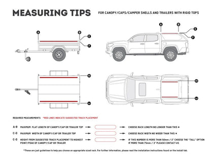 Front Runner Slimline II Pickup Truck Rack 1345mm(W) X 954mm(L) Fits Pickup Truck Canopy or Trailer