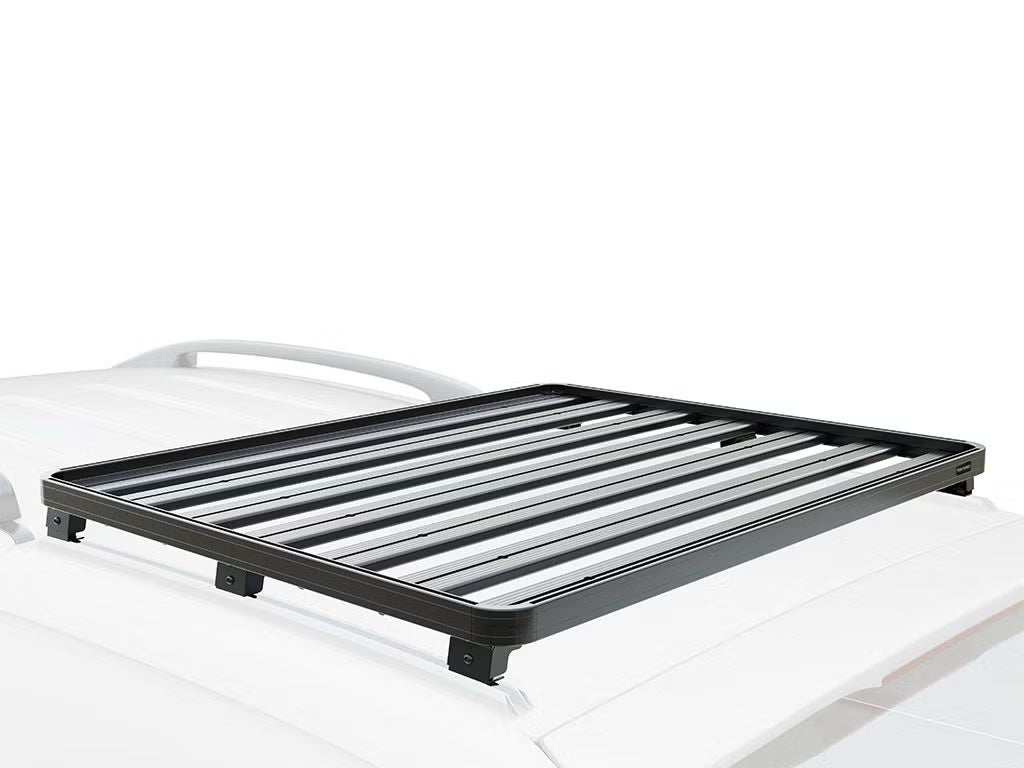 Front Runner Slimline II Rack Kit for Truck Canopy or Trailer – Fits OEM Tracks, Tall, 1475(W) x 1358(L), Black Aluminum