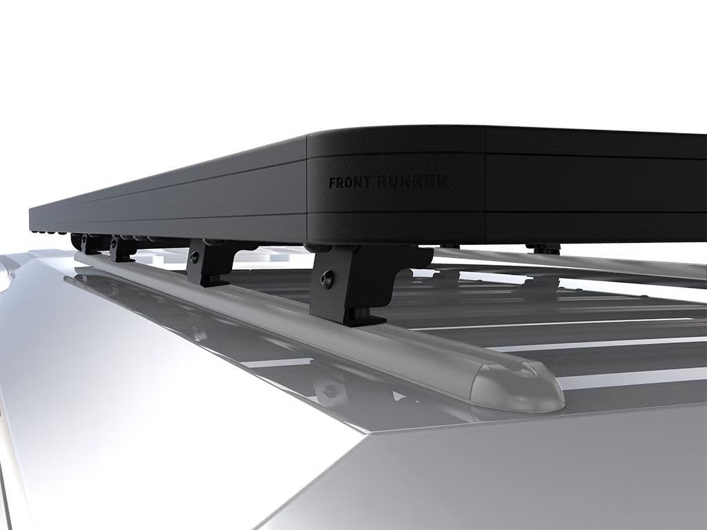 Front Runner Slimline II Rack Kit for Truck Canopy or Trailer – Fits OEM Tracks, Tall Design, 1475(W) x 2166(L), Black Aluminum