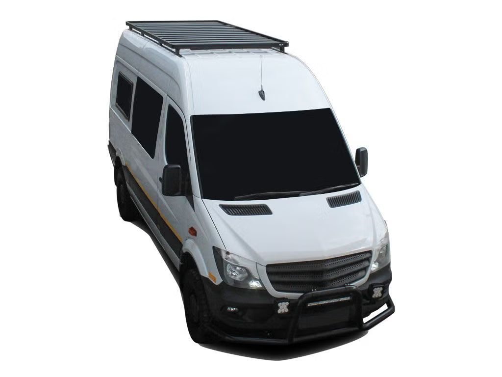 Front Runner Slimline II Roof Rack Kit (Tall) for Van – Fits Volkswagen Crafter – Black Aluminum, Full-Size Cargo Rack (1PC)
