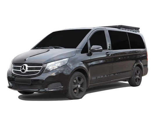 Front Runner Slimline II 1/2 Roof Rack Kit for Van – Fits 2014–Current Mercedes-Benz V-Class L3 / Metris 135” WB – Black Aluminum, 1358(L) x 1425(W), No-Drill Mount (1PC)
