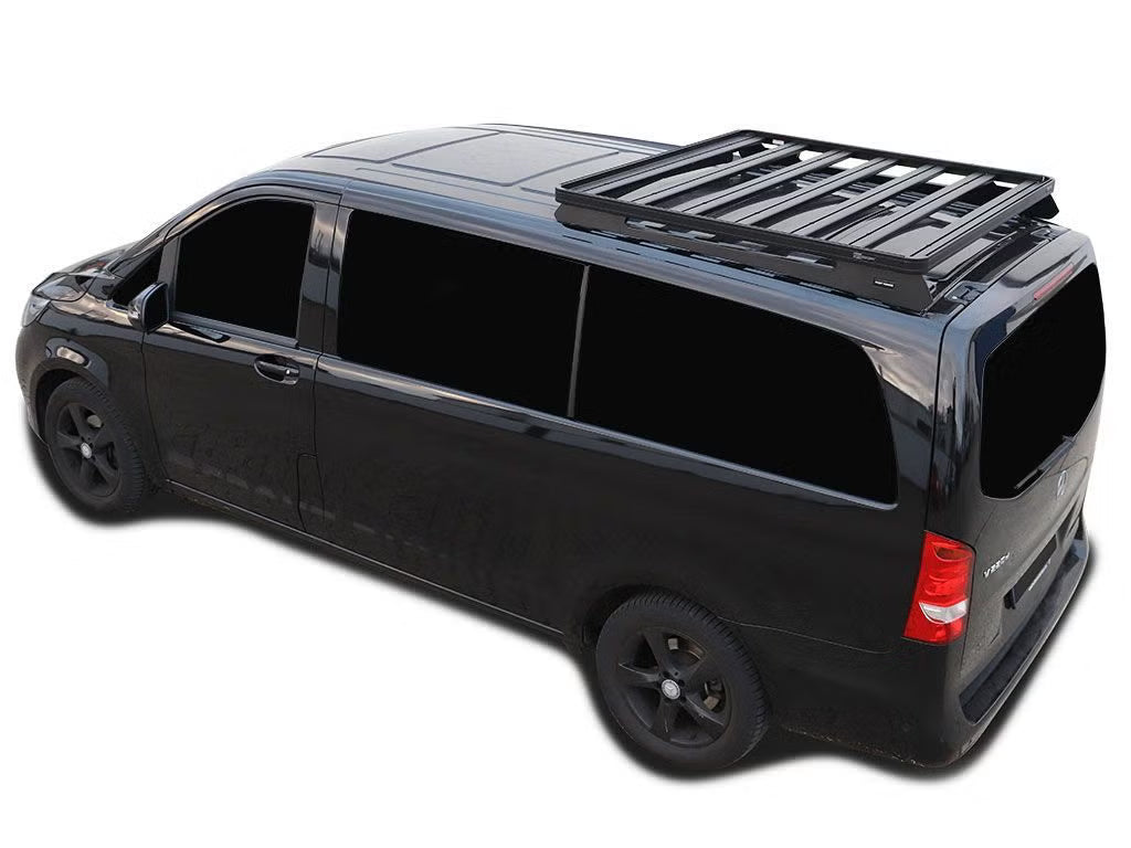 Front Runner Slimline II 1/2 Roof Rack Kit for Van – Fits 2014–Current Mercedes-Benz V-Class L3 / Metris 135” WB – Black Aluminum, 1358(L) x 1425(W), No-Drill Mount (1PC)
