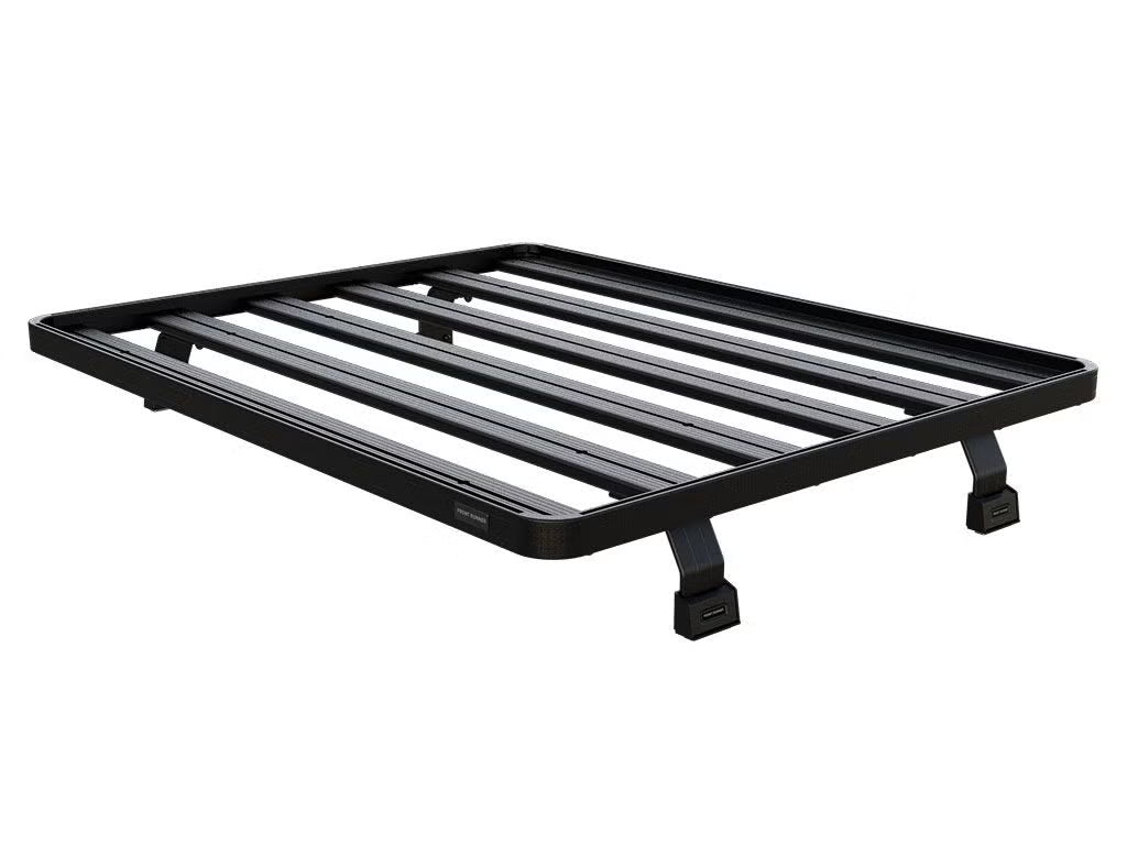 Front Runner Slimline II Load Bed Rack Kit for Pickup with Roll Top (No OEM Track) – Black Aluminum, 1425(W) x 1156(L), Heavy-Duty Design